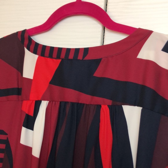 NWT LOFT geometric print long sleeve dress. Size XXL. - Picture 11 of 11